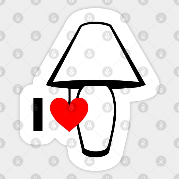 Brick Tamland I Love Lamp Sticker by Meta Cortex